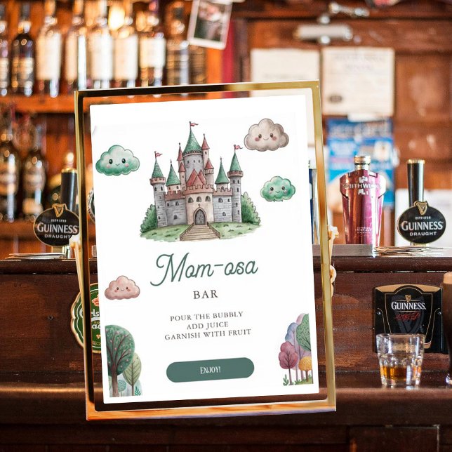 Poster Mãe-osa Uma Vez Em Um Chá de fraldas Verde Do Cast (Criador carregado)