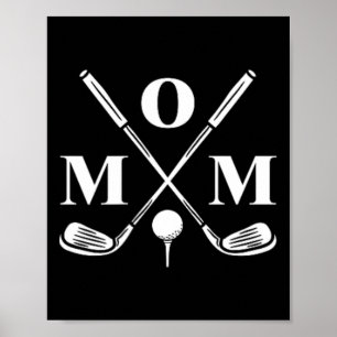 Poster Mãe Par Tee Engraçado Correspondente Cota Golfe Pa