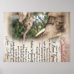 Poster Mãe Para A Minha Carta De Filha, Presente De Aniv