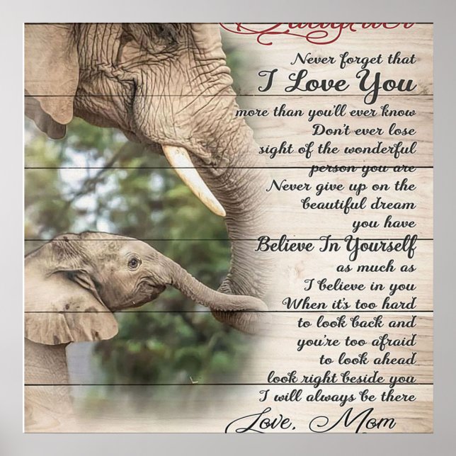 Poster Mãe Para A Minha Carta De Filha, Presente De Anive (Frente)