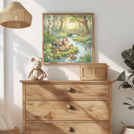 Poster Mãe Pata e Patinhos Berçário