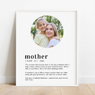 Poster Mãe Personalizada, Foto do Dia de as mães de Defin