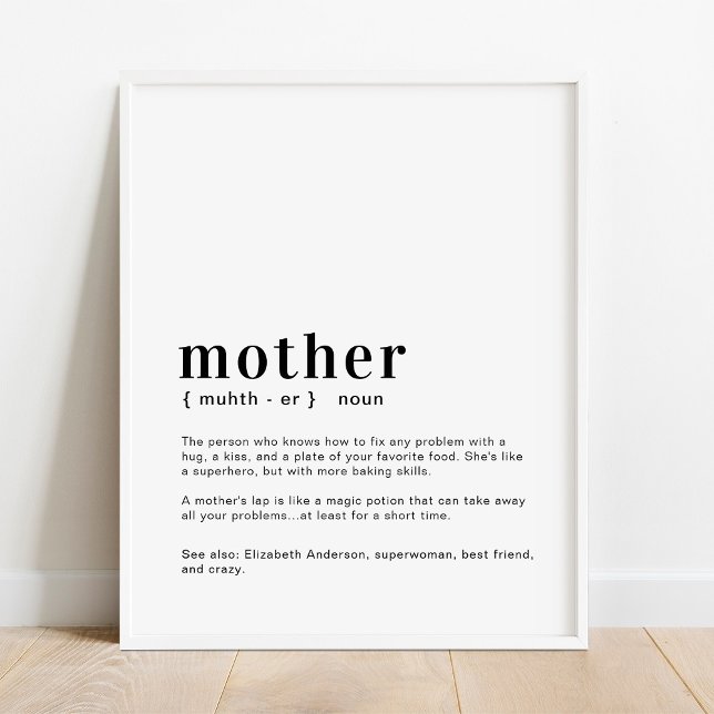 Poster Mãe Personalizada, Mãe, Dia de as mães de Definiçã (Criador carregado)