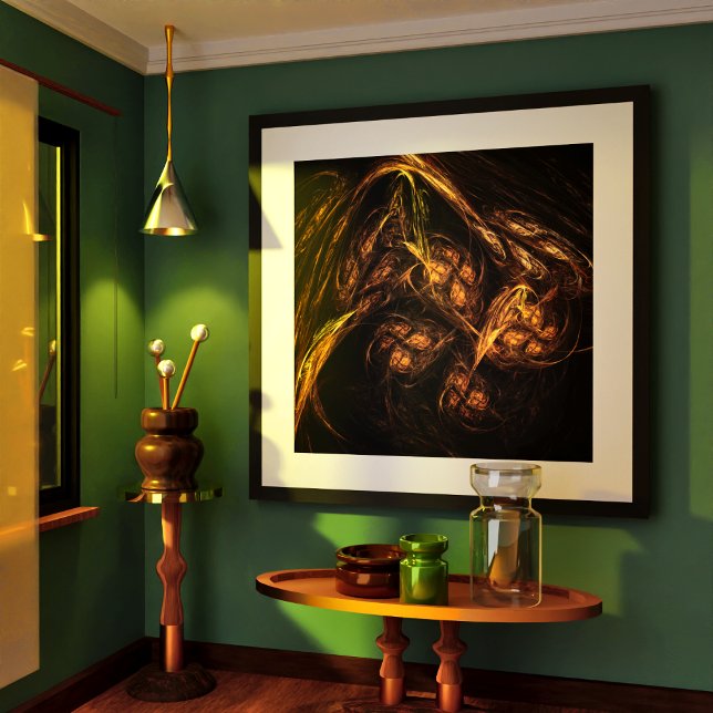 Póster Mãe Terra Abstrato de Arte (Mother Earth Abstract Art Poster)