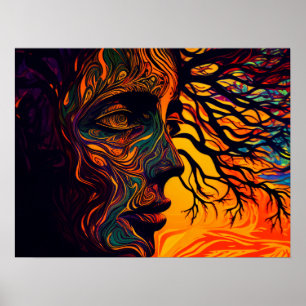 Poster Mãe Terra como Árvore