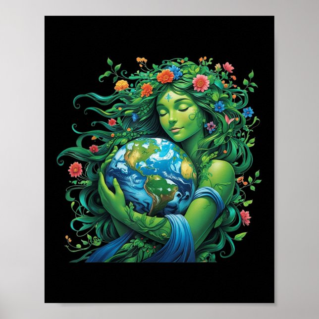 Poster Mãe Verde Natureza Terra Dia Terra Planeta Mãe (Frente)