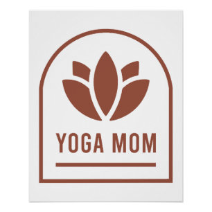 Póster Mãe yoga mãe flor de lótus estética boho