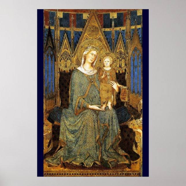 Poster MAESTA, VIRGEM COM MENINO por Simone Martini (Frente)