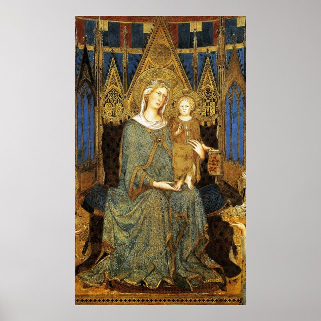 Poster MAESTA, VIRGIN WITH CHILIN by Simone Martini (Frente)