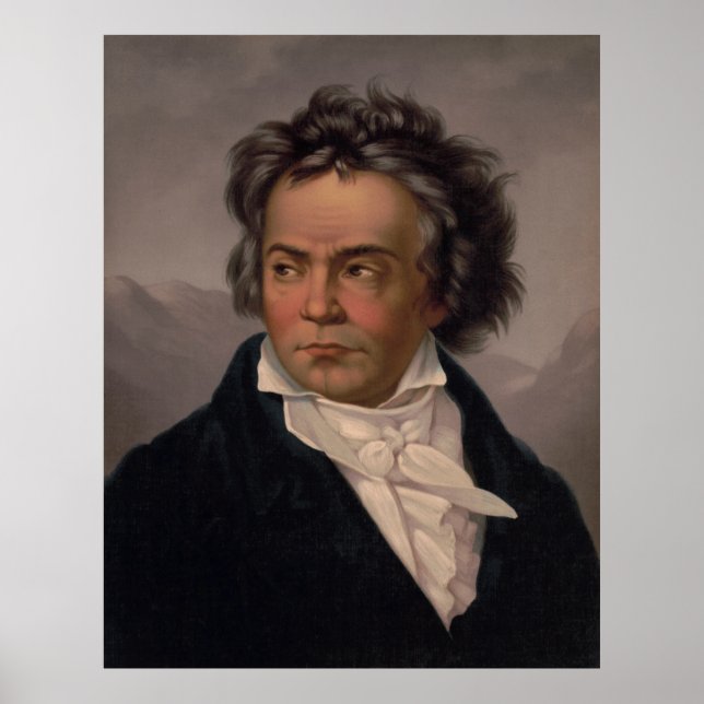 Poster Maestro Ludwig Beethoven Sinfonia Music Composer (Frente)