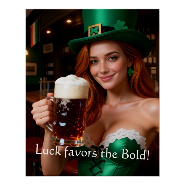 Póster Maeve in Emerald Corset Irish Pub St Patrick's Day (Frente)