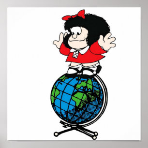 Poster mafalda acima do mundo
