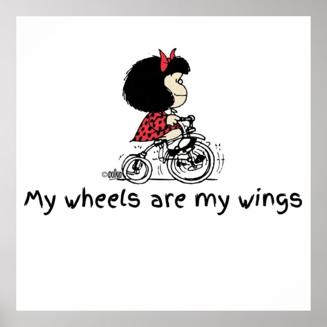 Poster Mafalda de bicicleta (Frente)