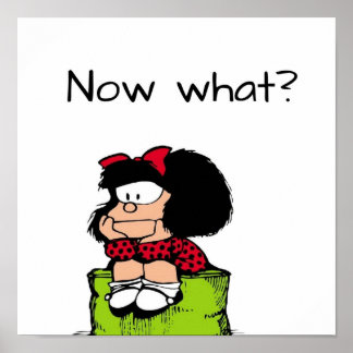 Poster Mafalda pensando