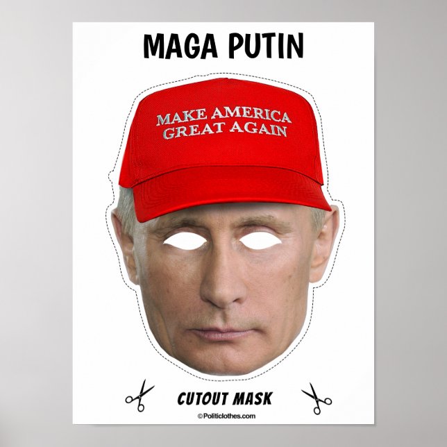 Poster MAGA PUTIN Halloween Mask (Frente)