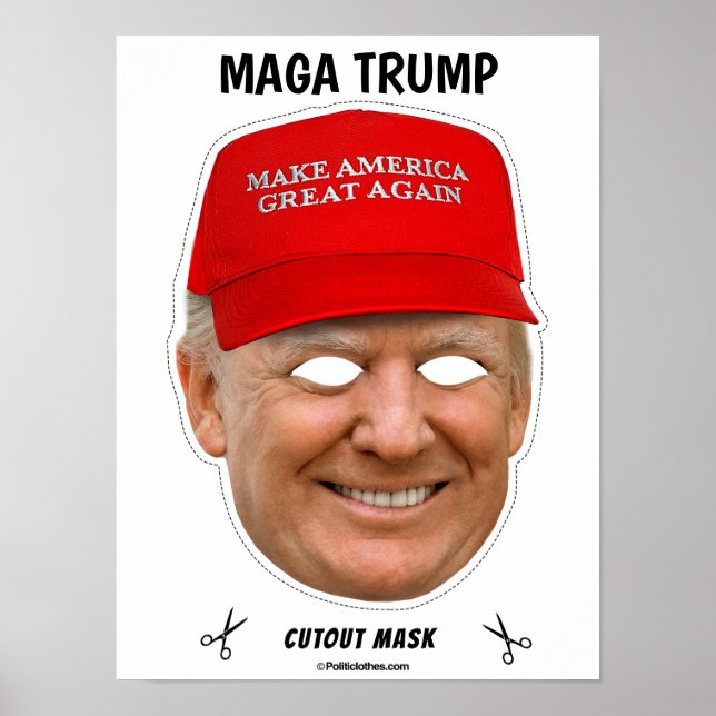 Poster MAGA TRUMP Halloween Mask (Frente)