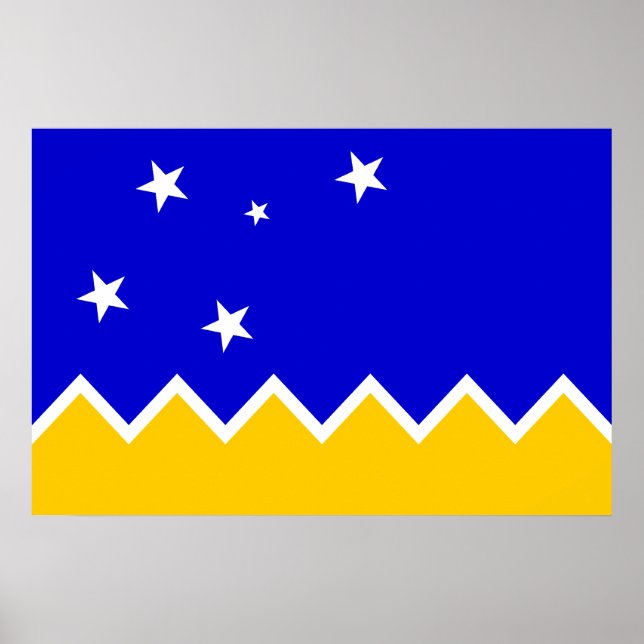Póster Magallanes, Chile, bandeira Antártica (Frente)