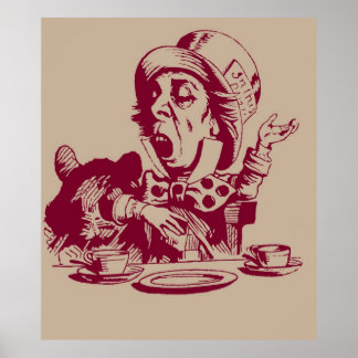 Poster Magenta Mad Hatter