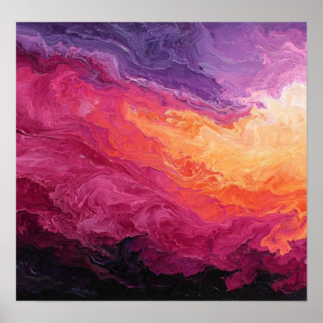 Poster MagentaSunSet (Frente)