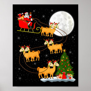 Poster Magi Cômico Voador de Trineo de Papai Noel de Llam