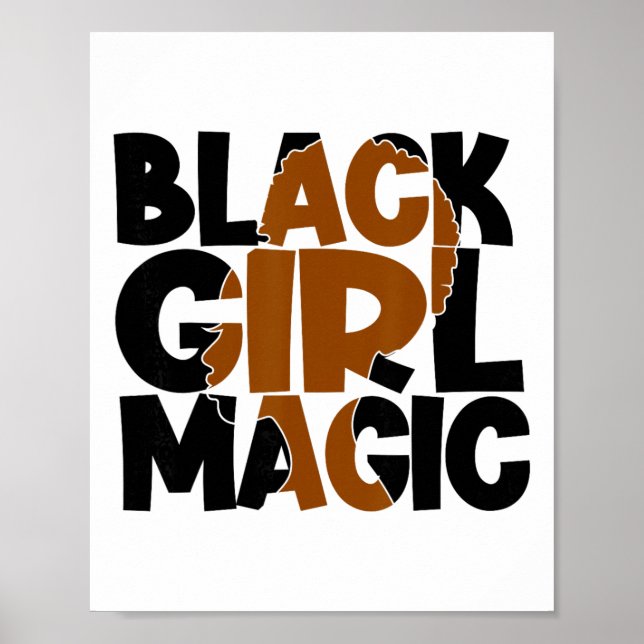 Poster Magia da Garota Negra Melanina Poder das Mulheres  (Frente)