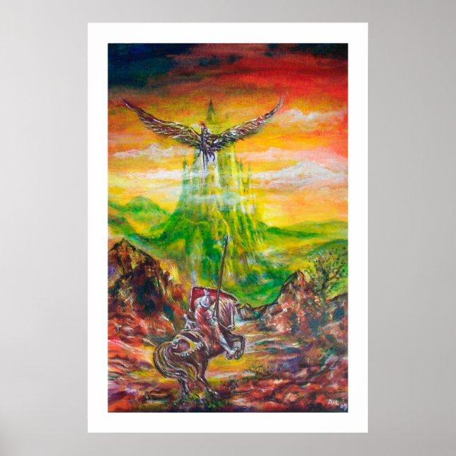 PÓSTER MAGIC DUEL ENTRE BRADAMANT E NEGROMANCER (Frente)