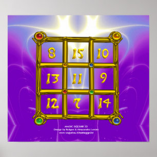 Póster MAGIC SQUARE 33, Violet Purple
