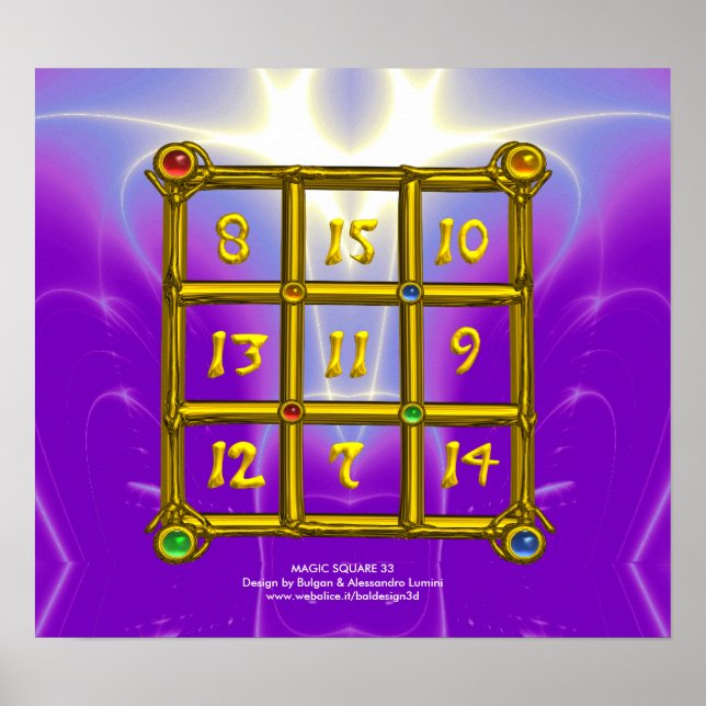 Póster MAGIC SQUARE 33, Violet Purple (Frente)