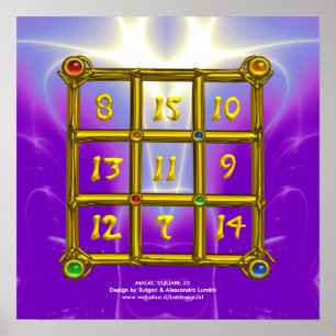 Póster MAGIC SQUARE 33, Violet Purple