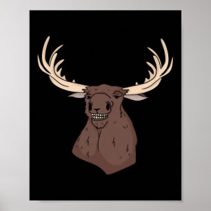 Poster Mágica Centro-Oeste Limpeza Estúpida Moose Rosto E