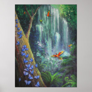 Poster Mágica da floresta húmida