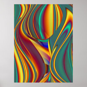 Póster Mágica de Flores de Outono de primavera Verão