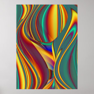 Póster Mágica de Flores de Outono de primavera Verão