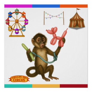 Póster Mágica do macaco de balão do Spike