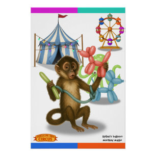 Póster Mágica do macaco de balão do Spike