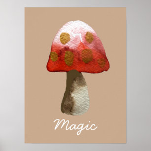 Poster Mágica em Toadshroom vermelho