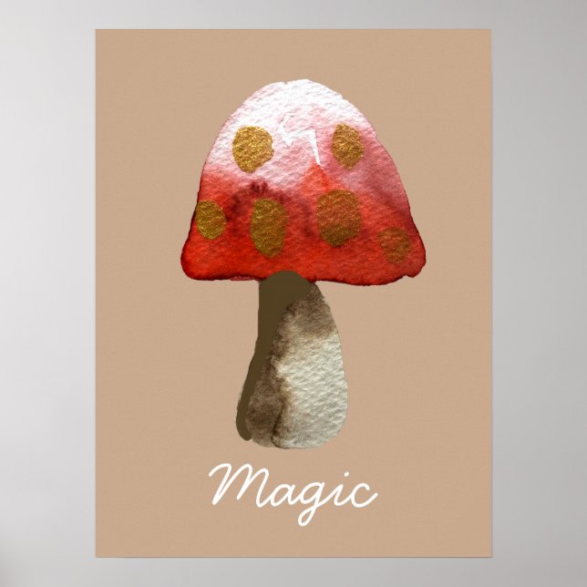 Poster Mágica em Toadshroom vermelho (Frente)