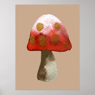 Poster Mágica em Toadshroom vermelho