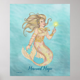 Poster Mágica Sereia, Sereia, Fada, Faerie, Bruxa do Mar
