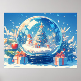 Poster Magical Christmas Snow Globe
