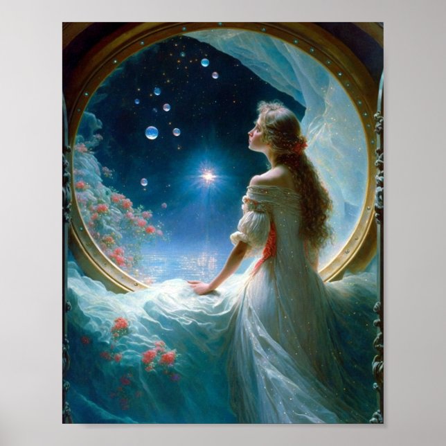 Poster Magical Night Scene Fantasy Art (Frente)