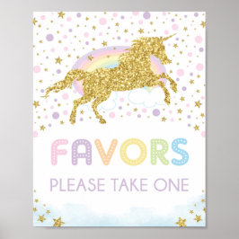 Poster Magical Rainbow Unicorn / Favorece Festa de aniver