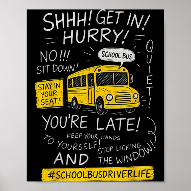 Poster Magical School Bus Driver Last Day Of School Bus D (Frente)