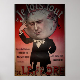 Poster Mágico com uma cabeça grande