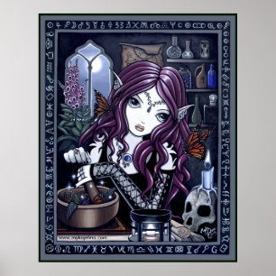 Poster mágico da fantasia da oficina do alquimist