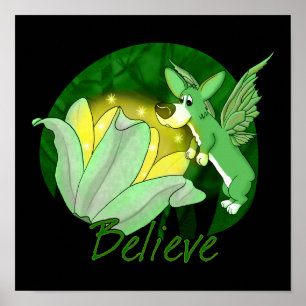 Poster mágico do Corgi da floresta