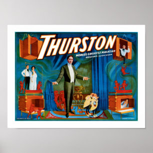 Póster Mágico do mundo do ~ de Thurston o grande