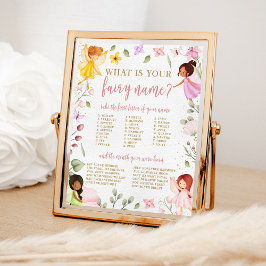 Poster Mágico - Qual É O Seu Nome De Fada - Sinal De Aniv