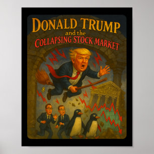 Poster Mágico Trump Feiticeiro Divertido Aventura Queda B