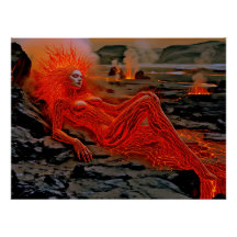 "Magma Dormindo" - Retrato de Mulher Vulcânica
